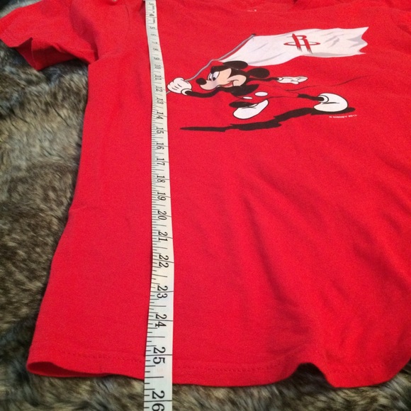 Disney Tee Shirt Mickey Mouse Fanatics NBA Rockets - Picture 8 of 8
